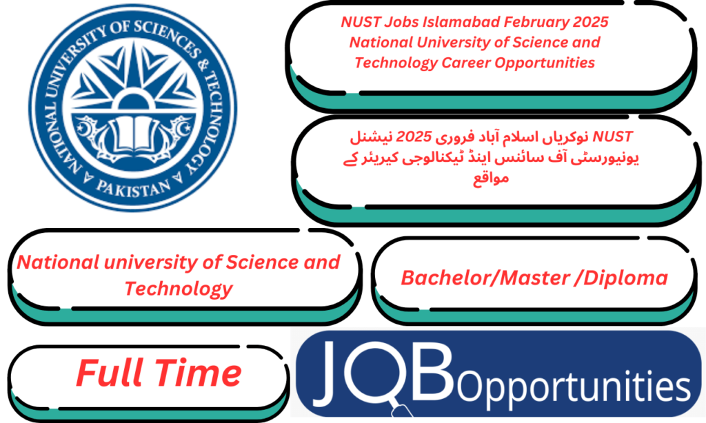 NUST Jobs Islamabad February 2025 National University of Science and Technology Career Opportunities