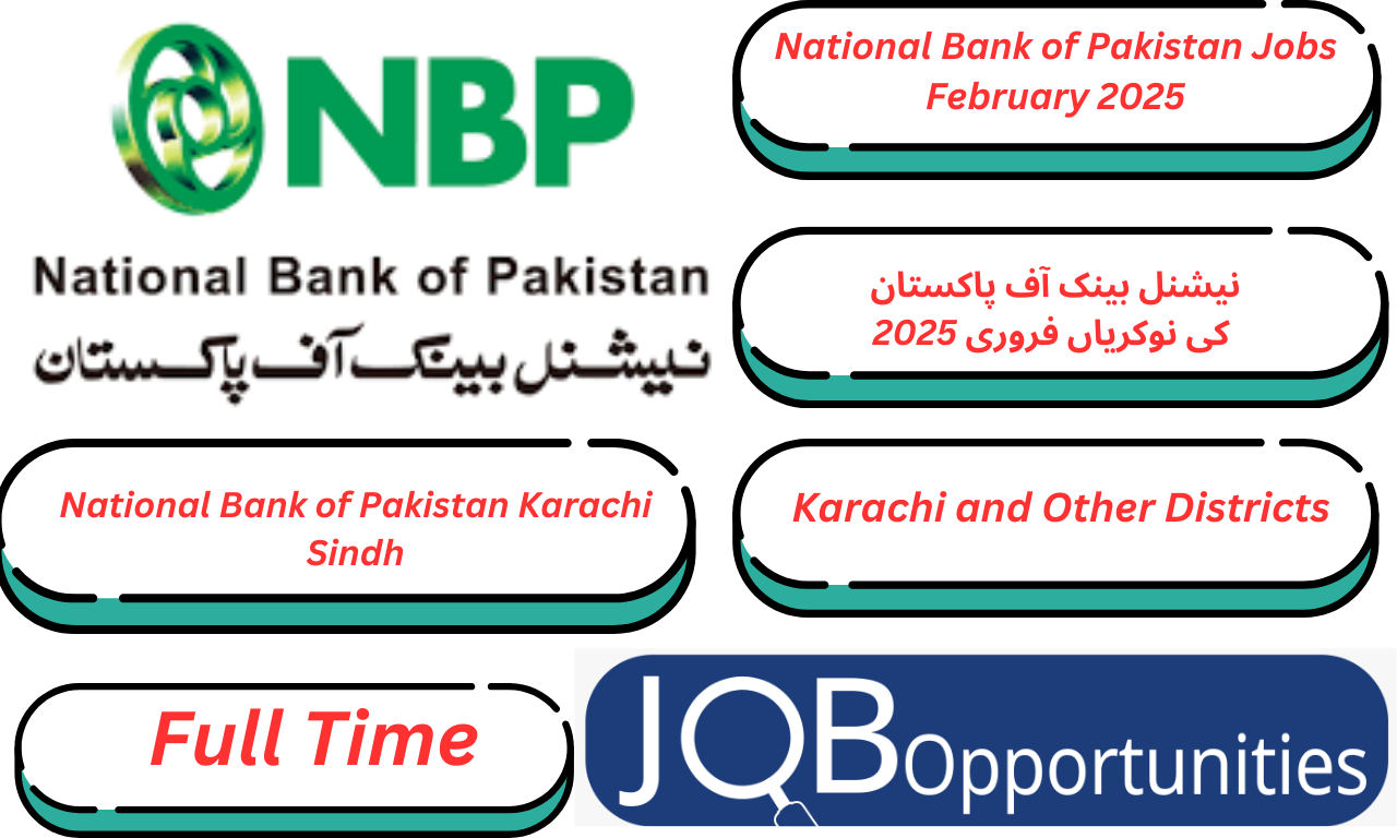 National Bank of Pakistan Jobs February 2025 advertisement showcasing career opportunities in Information Technology and other departments. Apply online before the deadline