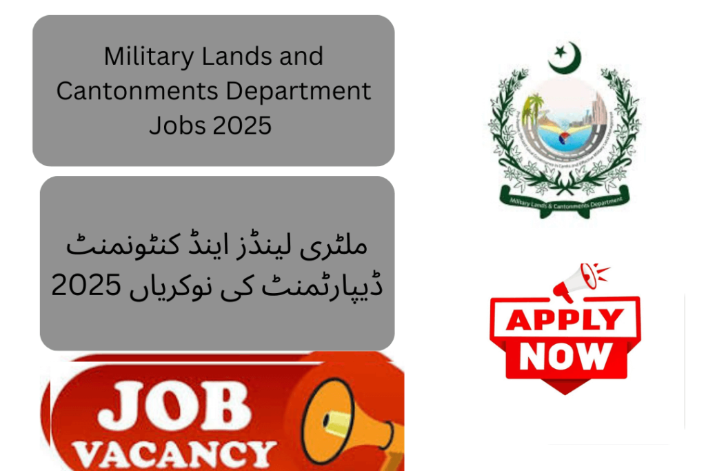 The Military Lands and Cantonments (MLC) Department Jobs 2025 have been officially announced through an advertisement, inviting applications from eligible candidates