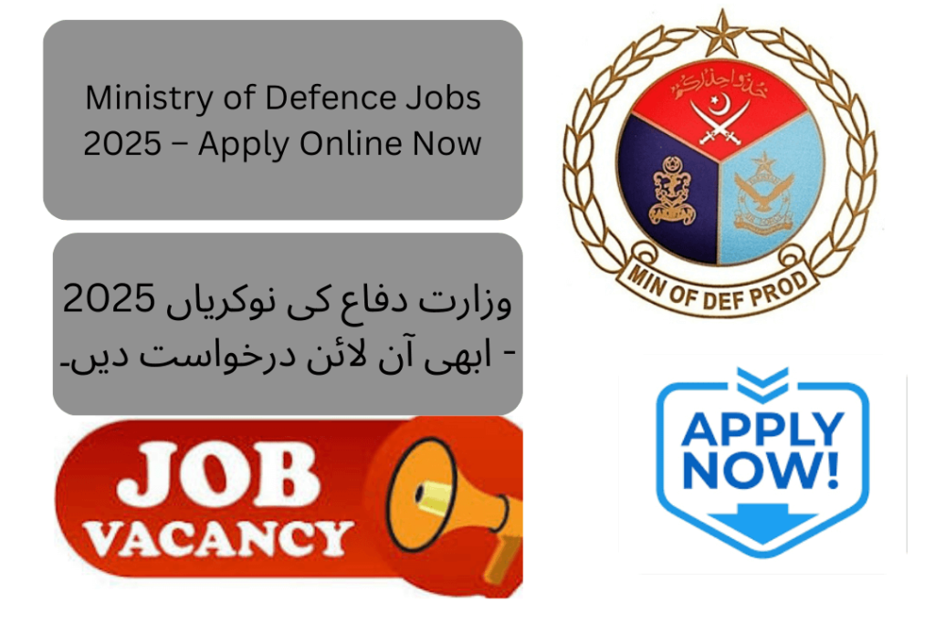 he Government of Pakistan has officially announced Ministry of Defence (MOD) Jobs 2025 through an advertisement in June, inviting applications from eligible and skilled individuals.