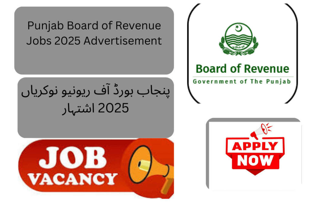 Board of Revenue Punjab Jobs 2025 – Apply now for the latest government job openings in the Punjab Revenue Department. Opportunities available for eligible candidates across Pakistan