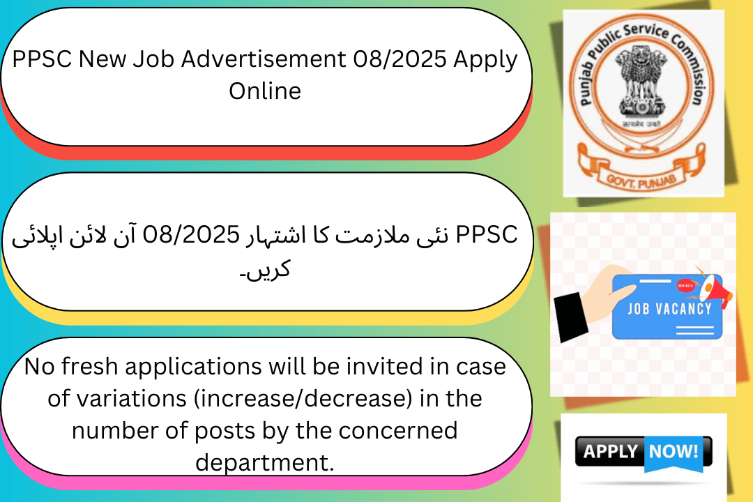 PPSC Jobs Advertisement Punjab 08/2025 Apply Now