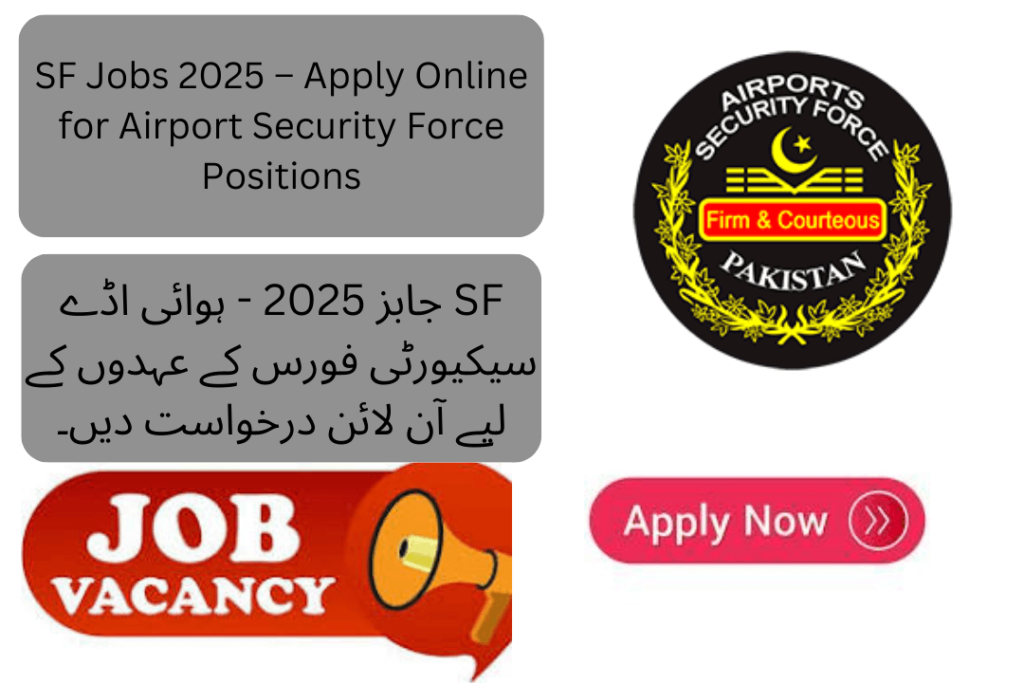 The Airport Security Force (ASF) has announced exciting job opportunities for 2025! Candidates from across Pakistan are invited to apply online for various ASF positions. 