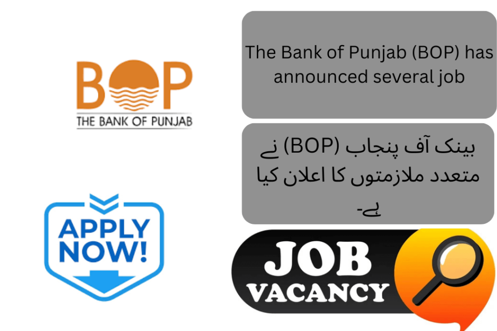 the Bank of Punjab (BOP) Jobs 2025 have been officially announced. Eligible male and female candidates