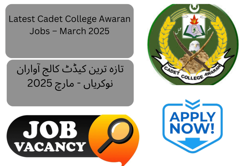 Cadet College Awaran is seeking qualified and motivated individuals for various roles