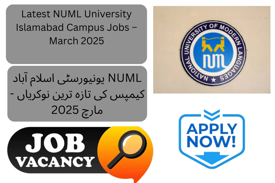 NUML University Islamabad Campus has announced new job opportunities for March 2025 through its latest advertisement. Both male and female candidates from across Pakistan are encouraged to apply for these positions.