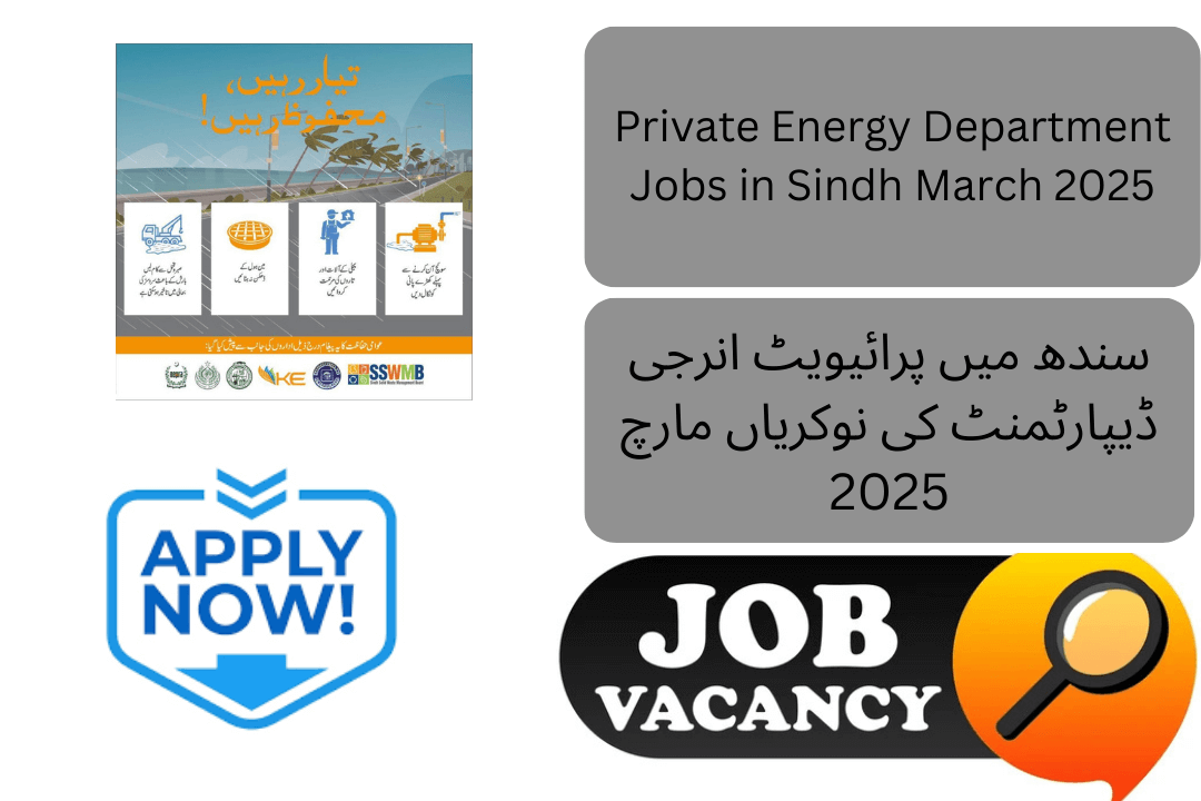 March 2025, the Energy Department of Sindh has announced several job openings