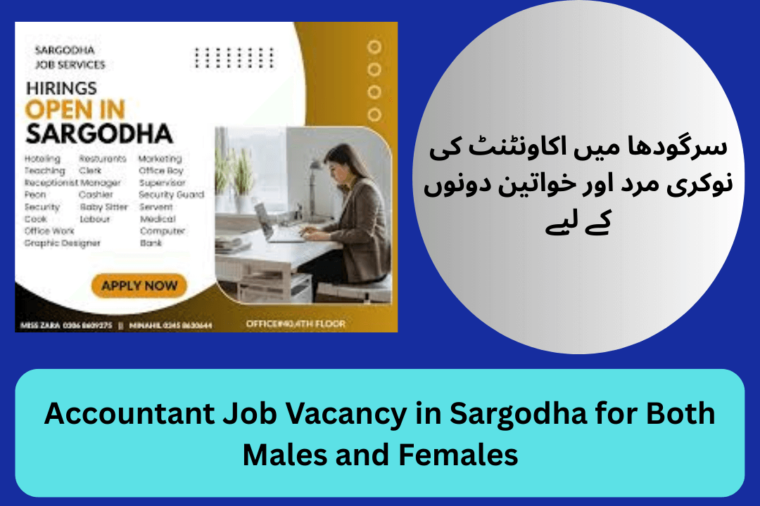 Accountant Job Vacancy in Sargodha for Both Males and Females