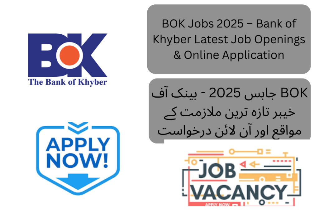 BOK Jobs 2025 – Apply online for the latest career opportunities at the Bank of Khyber.