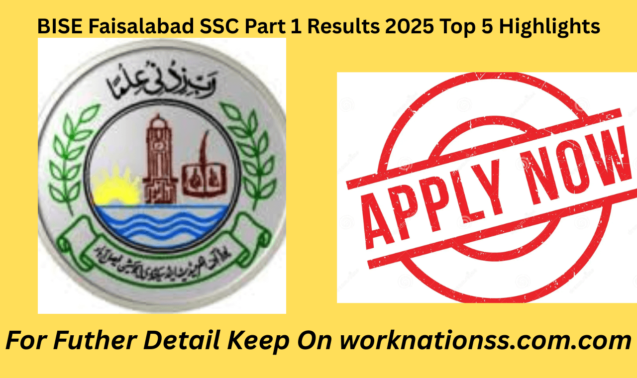 BISE Faisalabad SSC Part 1 Results 2025 Top 5 Highlights