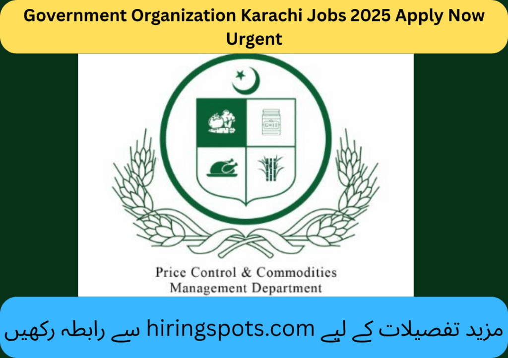 Government Organization Karachi Jobs 2025 Apply Now Urgent