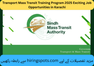 Transport Mass Transit Training Program 2025 Exciting Job Opportunities in Karachi