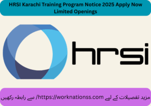 HRSI Karachi Training Program Notice 2025 Apply Now Limited Openings