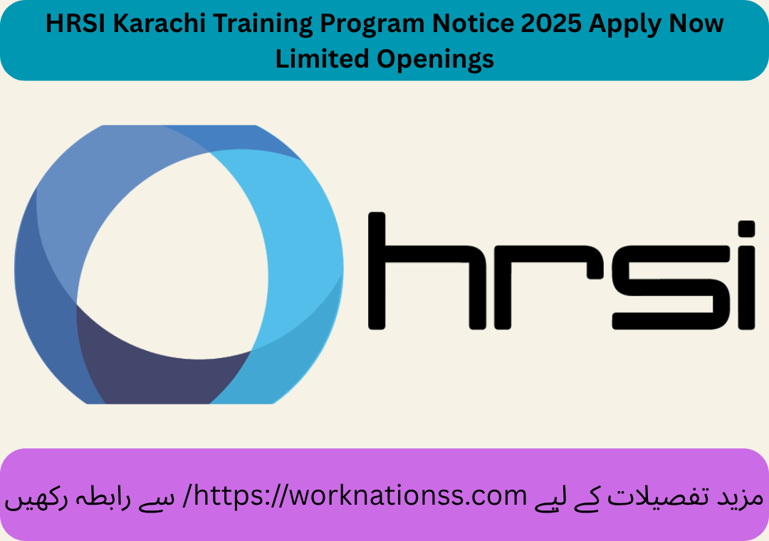 HRSI Karachi Training Program Notice 2025 Apply Now Limited Openings